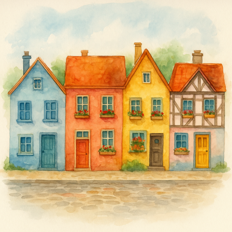 Les couleurs des maisons de France